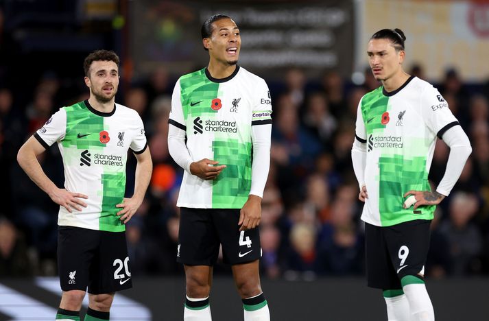 Liverpool varð að gera sér jafntefli að góðu gegn nýliðum Luton Town.