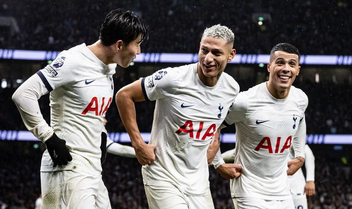 Leikmenn Tottenham gátu sannarlega fagnað í dag.