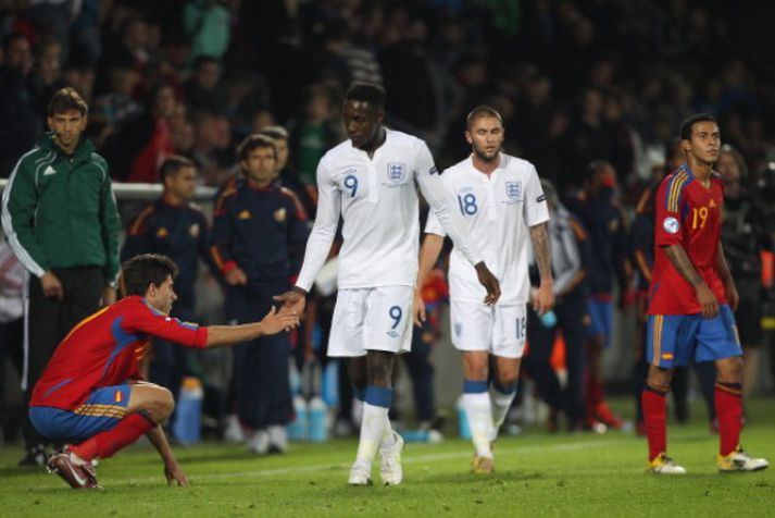 Danny Welbeck skoraði eina mark Englendinga í gær. Mynd. / Getty Images