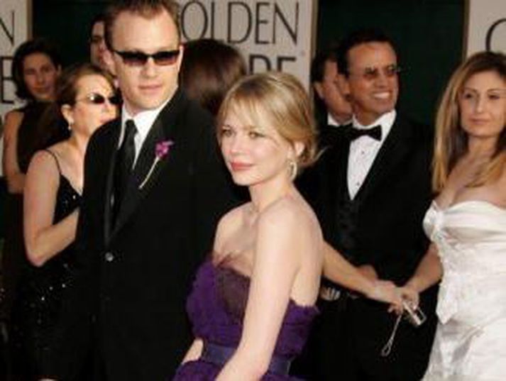 Heath Ledger og Michelle Williams á Golden Globe verðlaunaafhendingunni árið 2006.