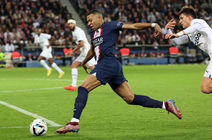 Kylian Mbappé á ferðinni í leik Paris Saint-Germain og Marseille.