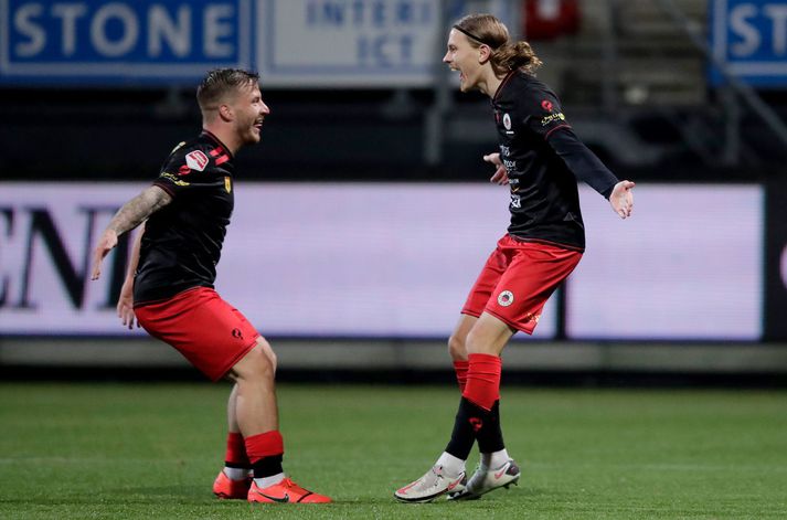 Excelsior v MVV Maastricht - Dutch Keuken Kampioen Divisie ROTTERDAM, NETHERLANDS - OCTOBER 16: Elias Mar Omarsson of Excelsior, Dylan Seys of Excelsior during the Dutch Keuken Kampioen Divisie match between Excelsior v MVV Maastricht at the Van Donge & De Roo Stadium on October 16, 2020 in Rotterdam Netherlands (Photo by Pim Waslander/Soccrates/Getty Images)