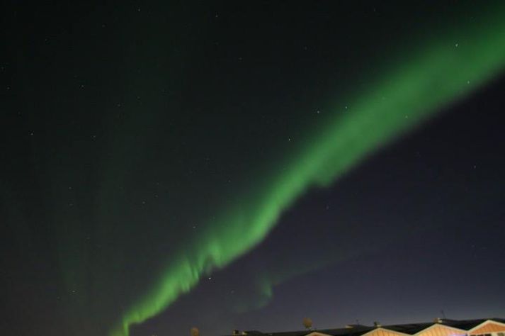 Þessi mynd var tekin í Breiðholti í gærkvöldi.