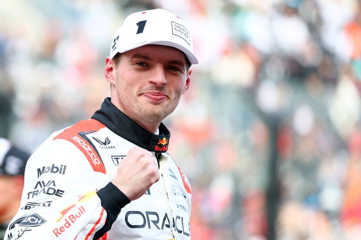 Max Verstappen hafði ástæðu til að brosa eftir fyrsta sigur tímabilsins. Hann keyrði frábærlega alla helgina.