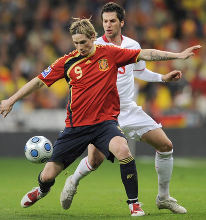Fernando Torres í leik með spænska landsliðinu.