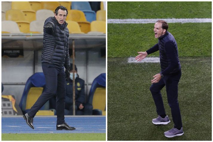 Unai Emery og Thomas Tuchel mætast á hliðarlínunni í kvöld.