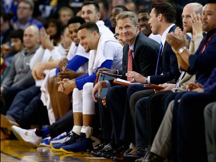 Steve Kerr, þjálfari Golden State Warrios.