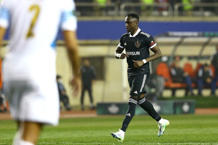 Ibrahima Wadji í leik með Qarabag á móti Olympique de Marseille í Baku í gær.