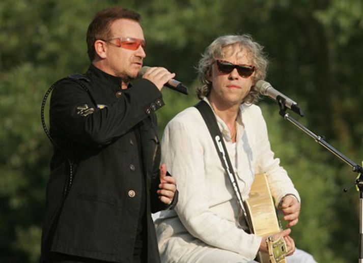 Tónlistarmennirnir Bono og Bob Geldof eru í Heiligendam til þess að vekja athygli á málefnum Afríku.
