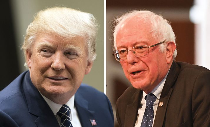 Donald Trump og Bernie Sanders.