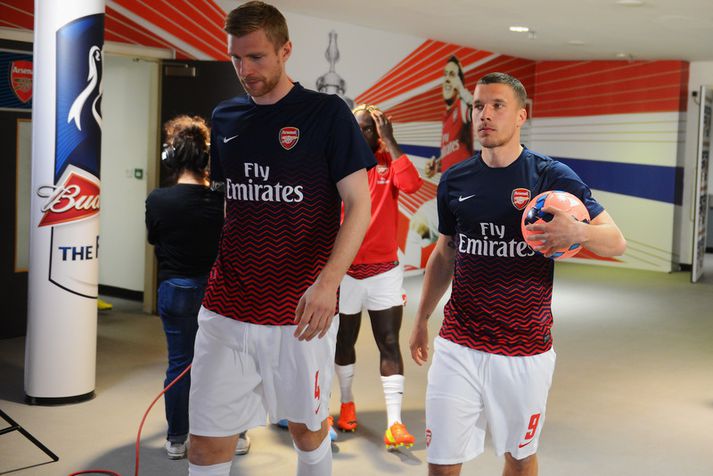 Lukas Podolski og Per Mertesacker