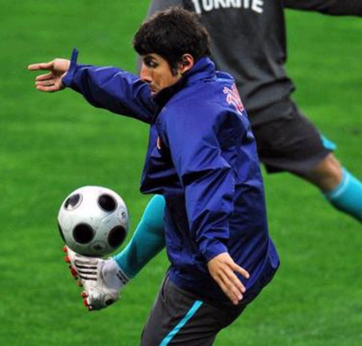 Emre á æfingu.