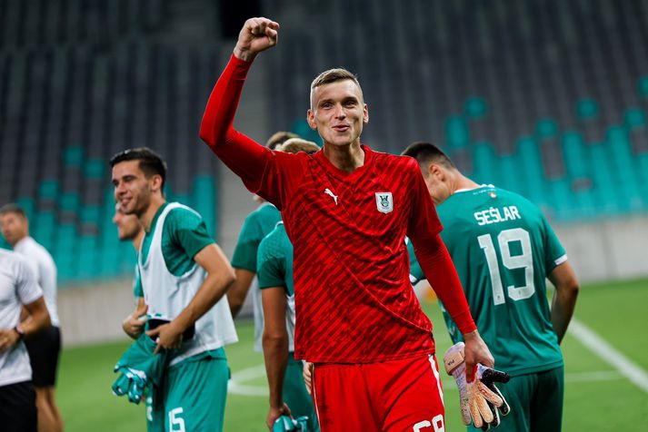 Matevž Vidovšek var hetja NK Olimpija Ljubljana í gær
