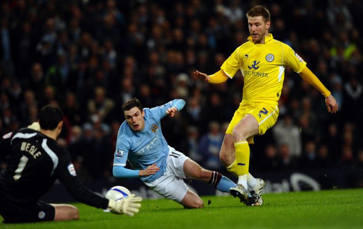 Gallagher í leik gegn Man City í enska bikarnum í fyrra.