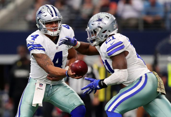 Nýliðarnir öflugu Dak Prescott og Ezekiel Elliott.