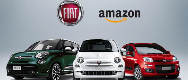 Hægt er að kaupa Fiat bíla á netversluninni Amazon og brátt fleiri gerðir og það í fleiri löndum.