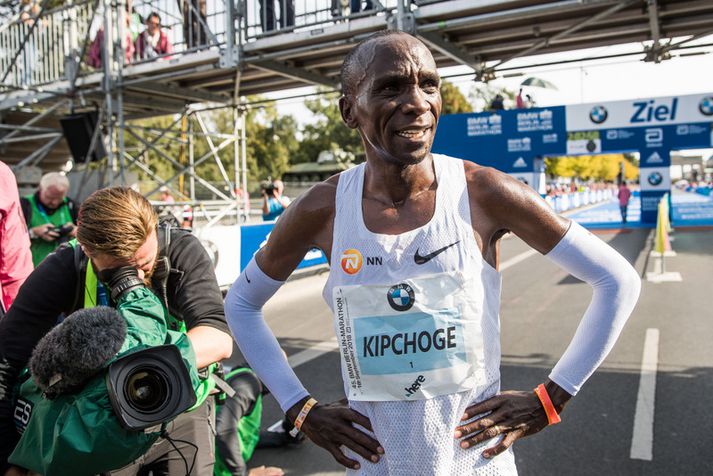 Heimsmethafinn í maraþoni,  Eliud Kipchoge.