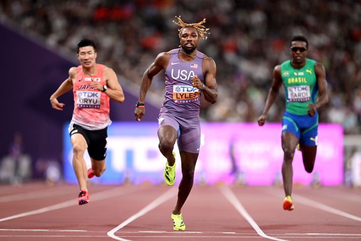 Noah Lyles stefnir á að verja heimsmeistaratitil sinn.
