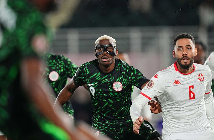 Victor Osimhen skoraði fyrsta markið gegn Túnis í kvöld.