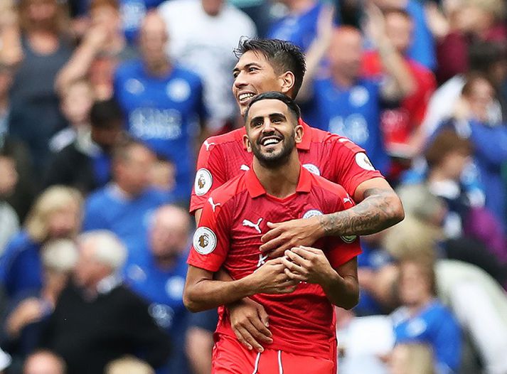 Riyad Mahrez skoraði fyrir Leicester.