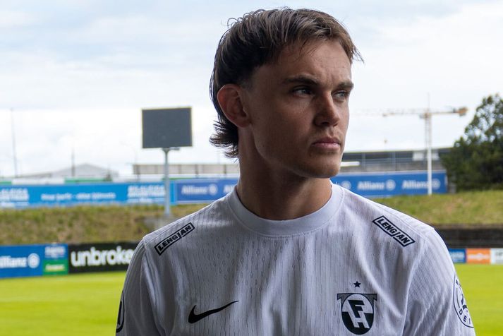 Guðmundur Andri Tryggvason sést hér kominn í FH-treyjuna.