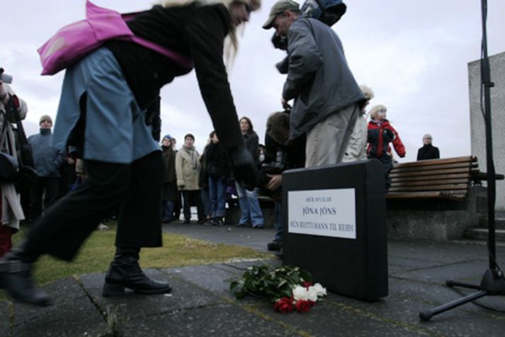 Frá mótmælum við Arnarhól vegna heimilisofbeldis árið 2004. Myndin tengist ekki fréttinni beint.