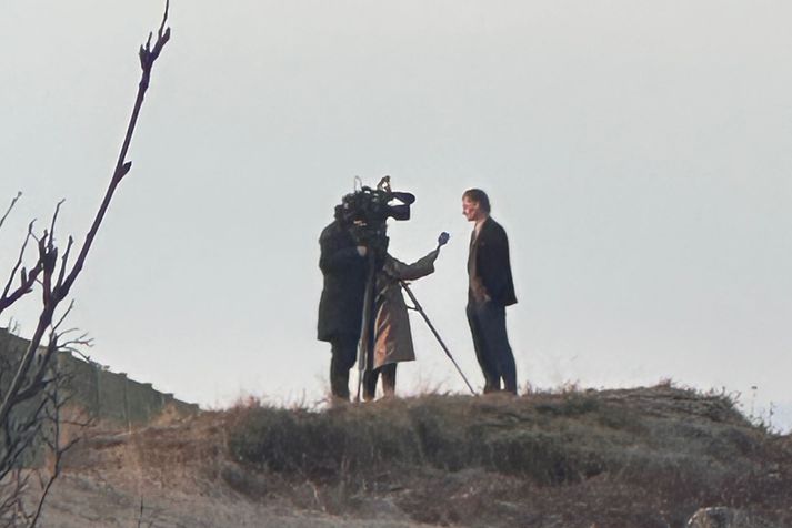 Pétur sást í viðtali nálægt Veðurstofunni í dag. Tilkynnir Pétur framboð í sjónvarpsfréttum í kvöld?