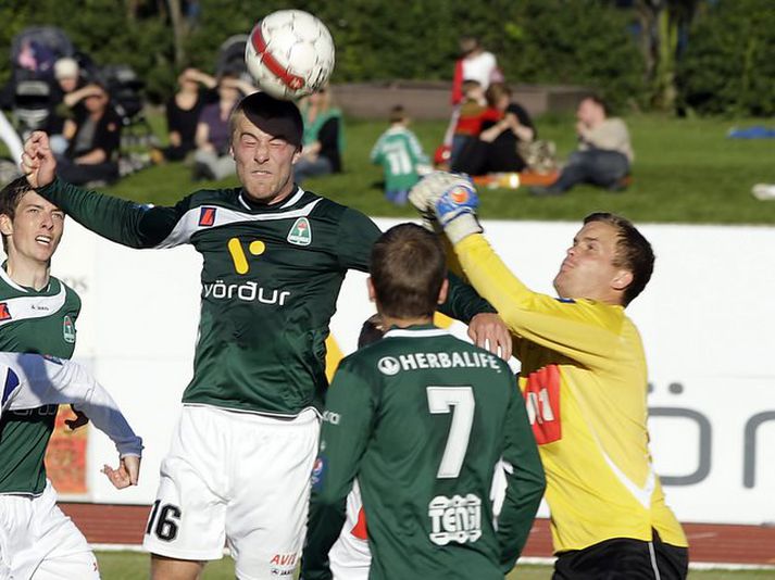 Guðmundur Krisjánsson verður fjarri góðu gamni í toppslagnum á móti Keflavík á morgun. 