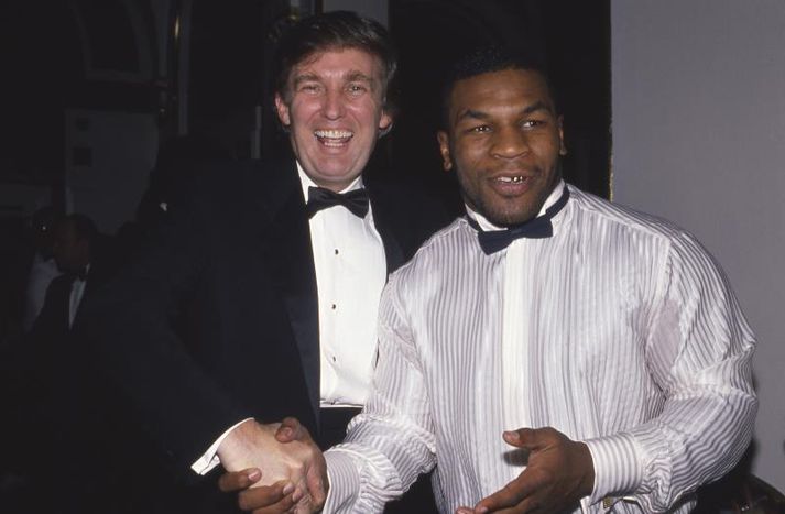 Tyson og Trump á góðri stundu árið 1989.