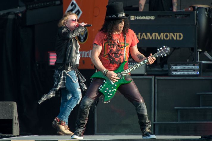 Frá tónleikum Guns N' Roses á Download-tónlistarhátíðinni um liðna helgi.