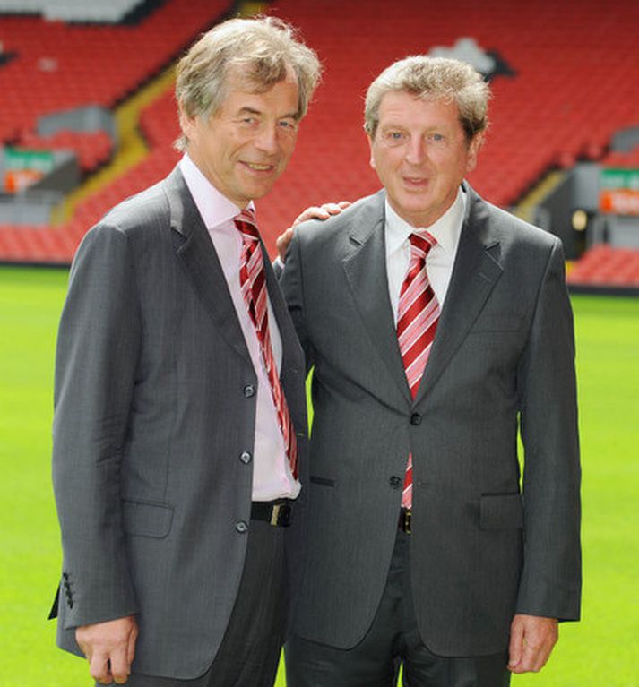 Martin Broughton með Roy Hodgson, knattspyrnustjóri Liverpool.