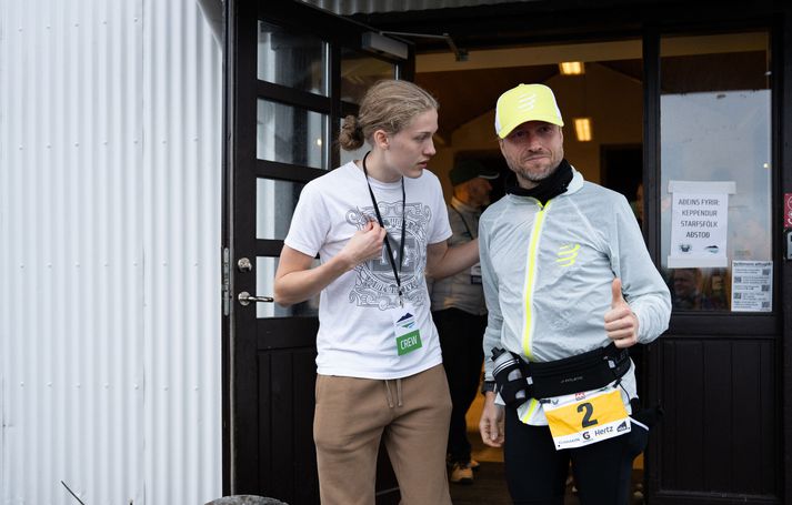 Guðjón Ingi Sigurðsson fékk góðan stuðning frá fjölskyldunni í Heiðmörk.