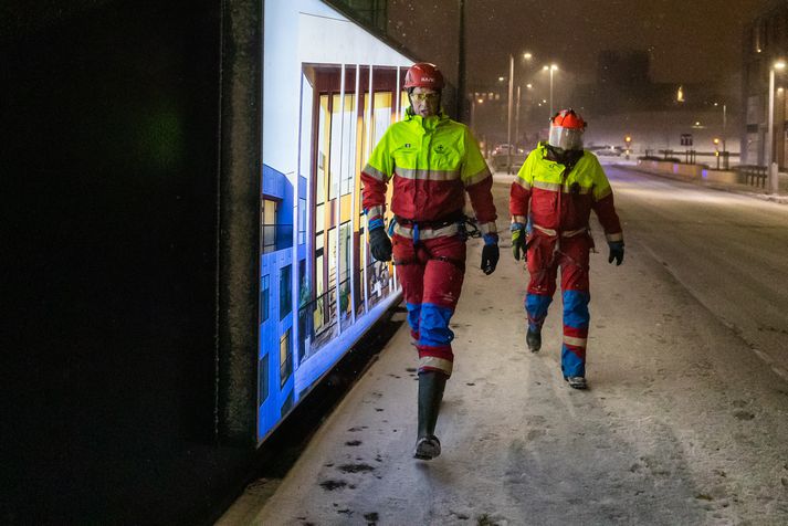 Björgunarsveitarfólk stóð í ströngu í síðustu viku í óveðrinu sem gekk yfir landið.