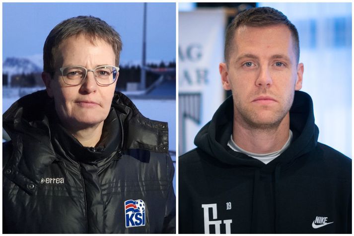 Klara Bjartmarz og Kjartan Henry Finnbogason