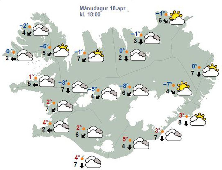 Mynd fengin af vef Veðurstofu Íslands.