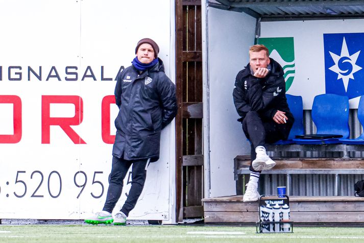 Birkir og Andri Ólafsson, fráfarandi þjálfarar ÍBV.