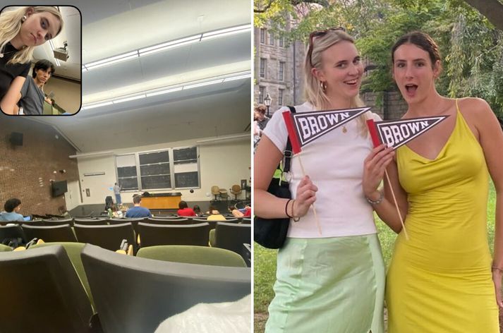 Halla hefur varið mörgum stundum í verkfræðibyggingunni á háskólasvæði Brown-háskóla. Hún sækir oftast tíma í sömu skólastofu og skotárásin var framin í gær. 