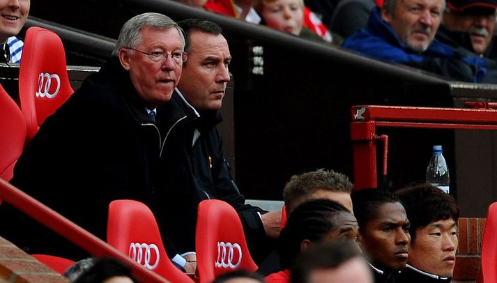 Alex Ferguson á leiknum í gær.