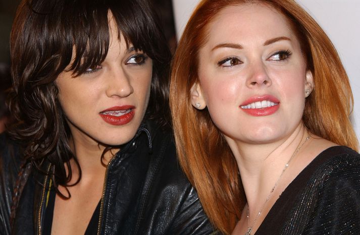 Leikkonurnar Asia Argento og Rose McGowan.