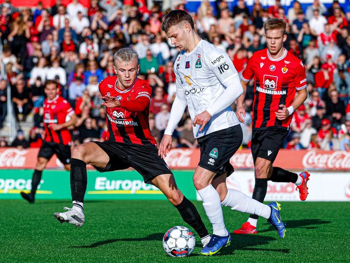 Davíð Ingvarsson í leik gegn Víkingum.