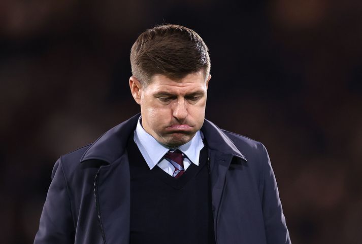 Steven Gerrard var aðeins tæpt ár við stjórnvölinn hjá Aston Villa.