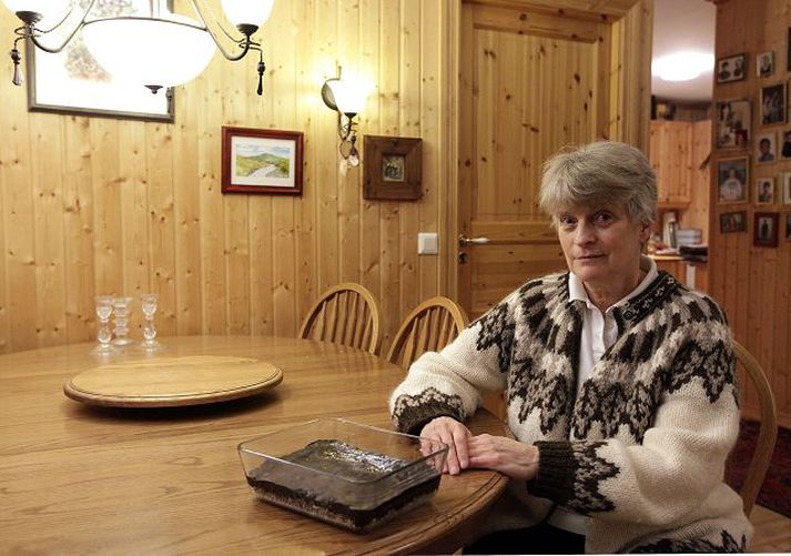 Sigurlína reynir jafnan að eiga hráefni í þessa köku sem hún á sjálf hugmynd að og getur gert með litlum fyrirvara.