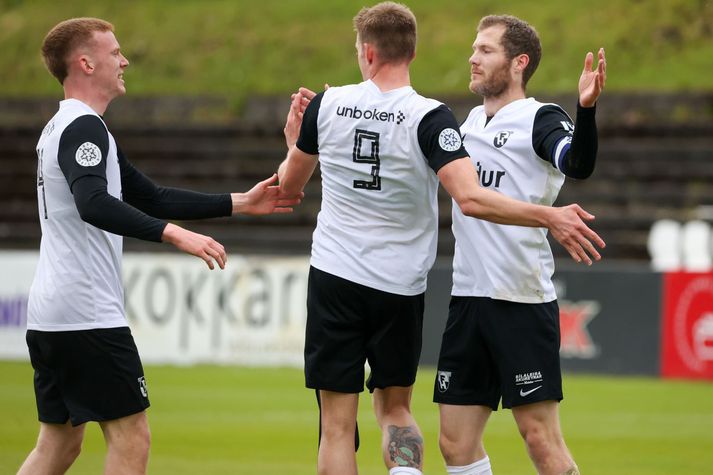 Björn Daníel Sverrisson tryggði FH gott jafntefli í dag.