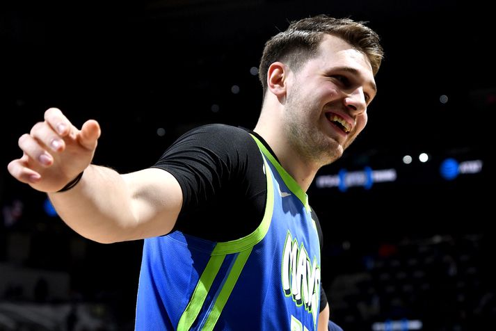 Luka Doncic er búinn að jafna félagsmet Jasons Kidd hjá Dallas.