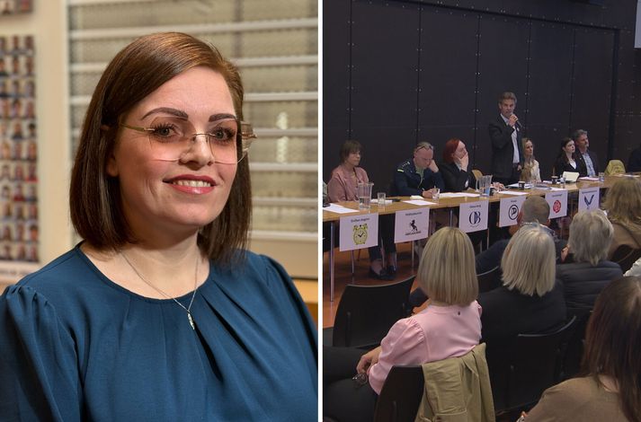 Kristín Björnsdóttir er formaður Kennarafélags Reykjavíkru sem ásamt Skólastjórafélagi Reykjavíkur boðaði frambjóðendur á fund í Vogaskóla í dag.