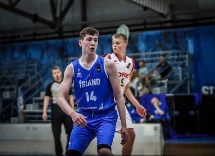 Styrmir Snær í leik með íslenska U-18 ára landsliðinu á sínum tíma. 