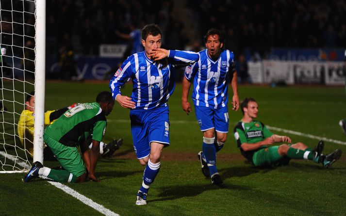 Ashley Barnes skoraði tvö mörk fyrir Brighton í kvöld.