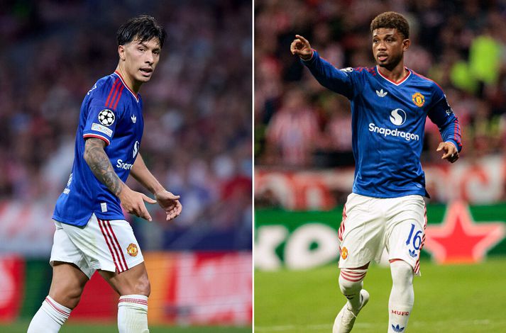 Martinez og Amad Diallo, leikmenn Manchester United, voru duglegir við að tjá sig eftir leik í gær.