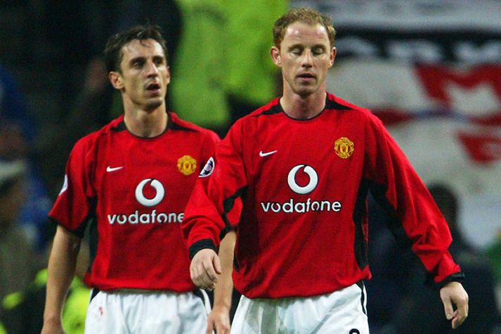 Nicky Butt og Gary Neville.