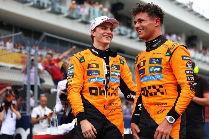 Þeir félagar hjá McLaren, Oscar Piastri og Lando Norris, leiða keppni ökumanna og verða á fyrsta og þriðja ráspól þegar ræst verður í Mónakó á morgun